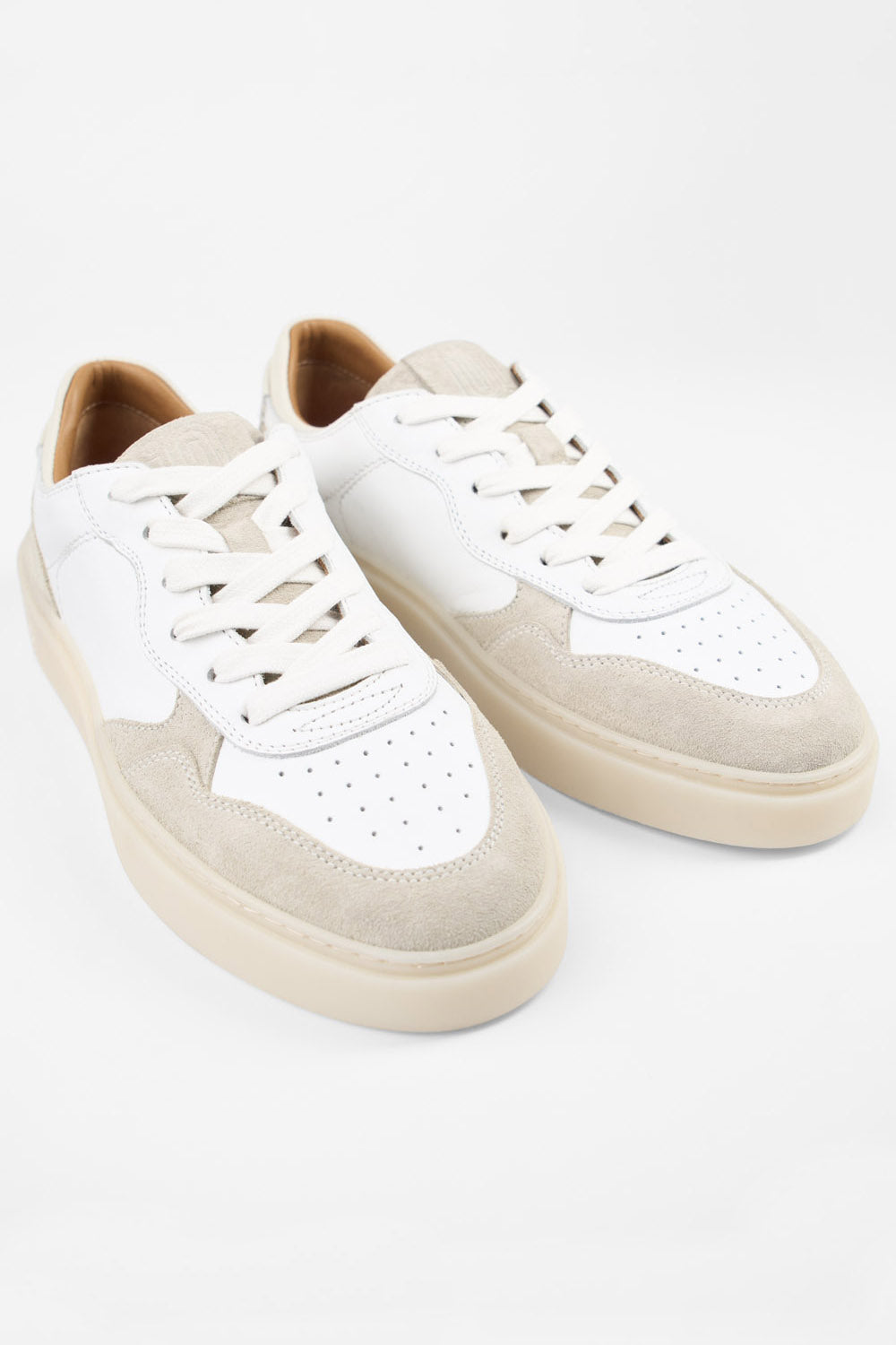 MAEVE double milky-white sneakers.