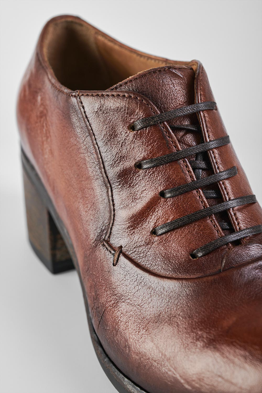 RILEY rich-tan lace-up shoes.