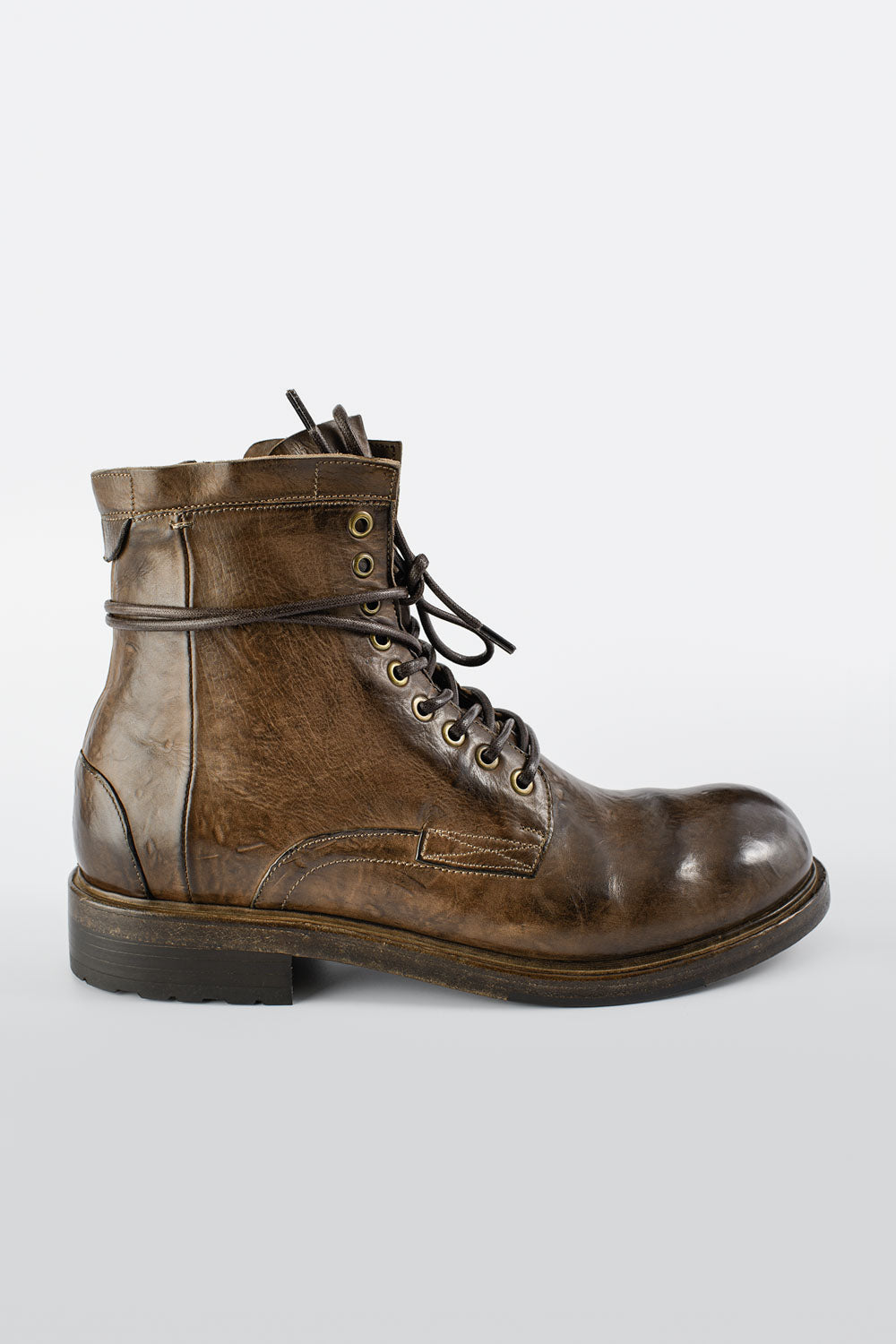 CURZON husk brown military boots