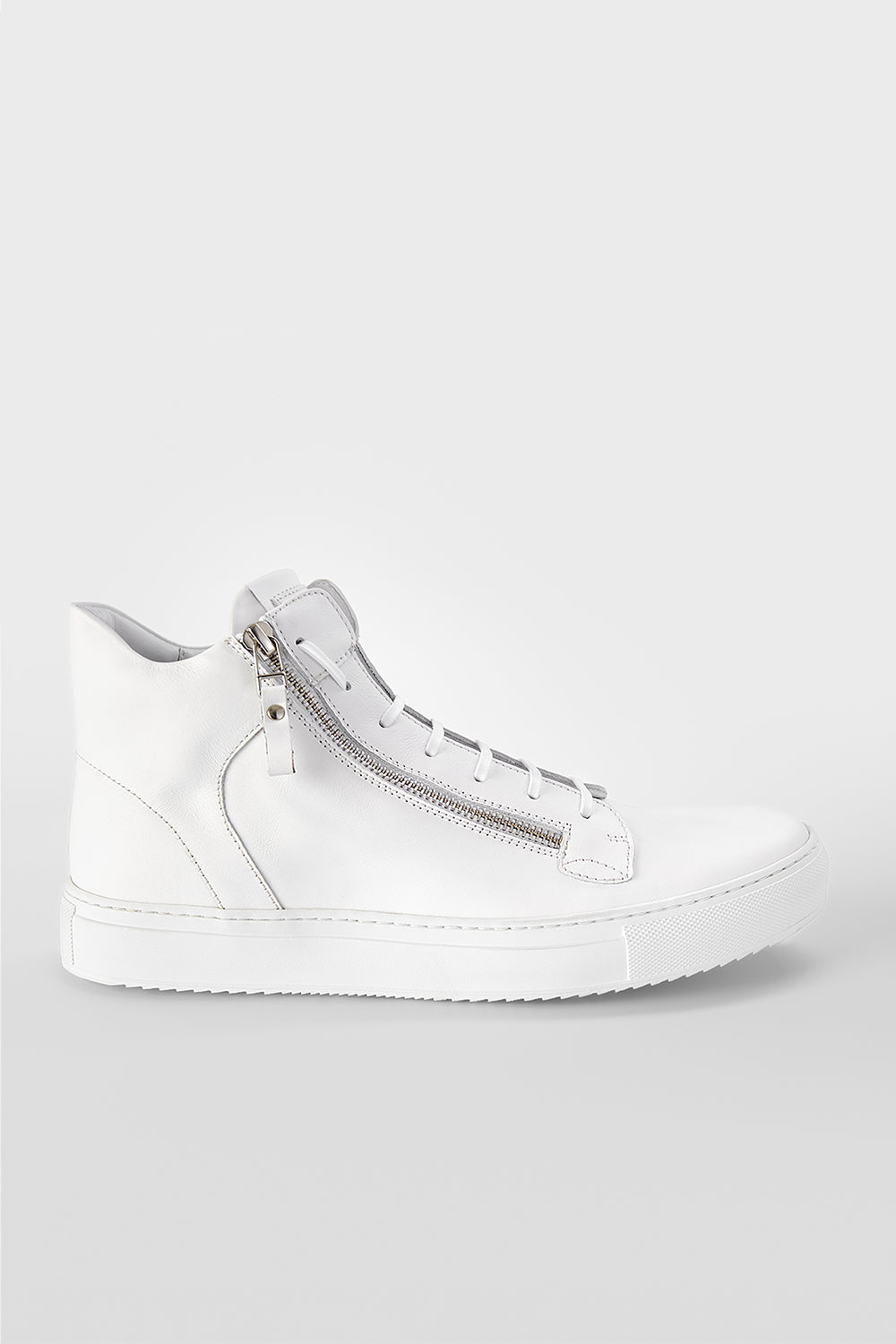 White leather 2025 high top shoes