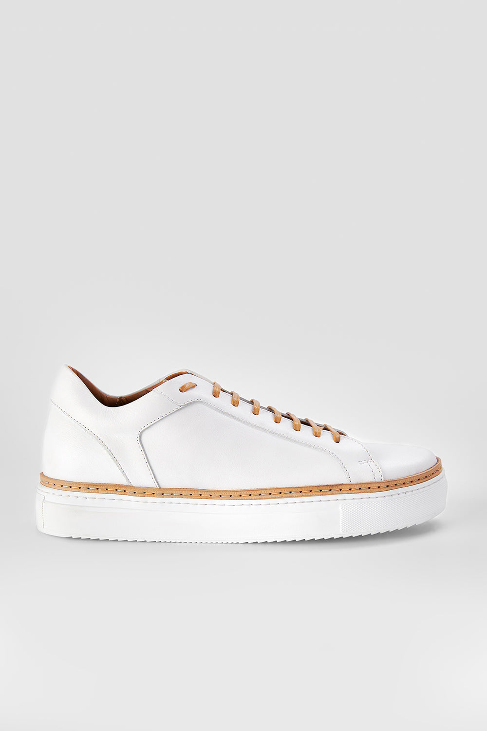 SOHO white welted sneakers