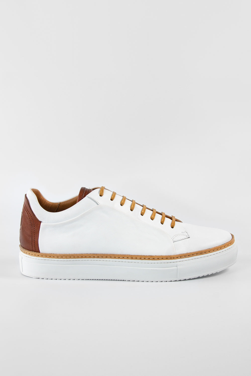 SELECTED Premium Sneaker With Contrast Blue Sole in White for Men