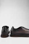 AJAX steel-grey distressed lightweight sneakers.