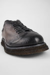 AJAX steel-grey distressed lightweight sneakers.
