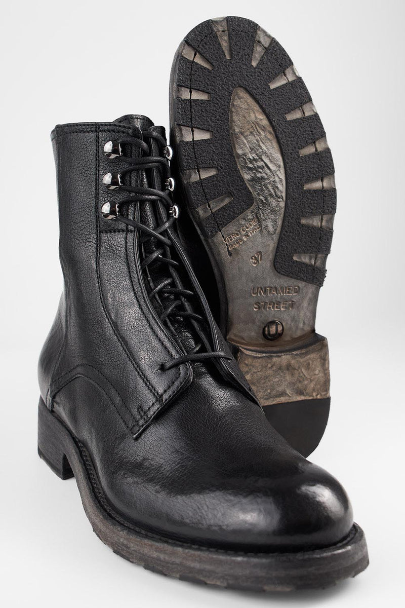 ASTON urban-black hidden lace up boots.