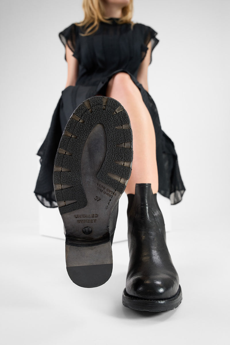 ASTON urban-black high chelsea boots.