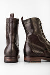 ASTON cigar-brown military boots.