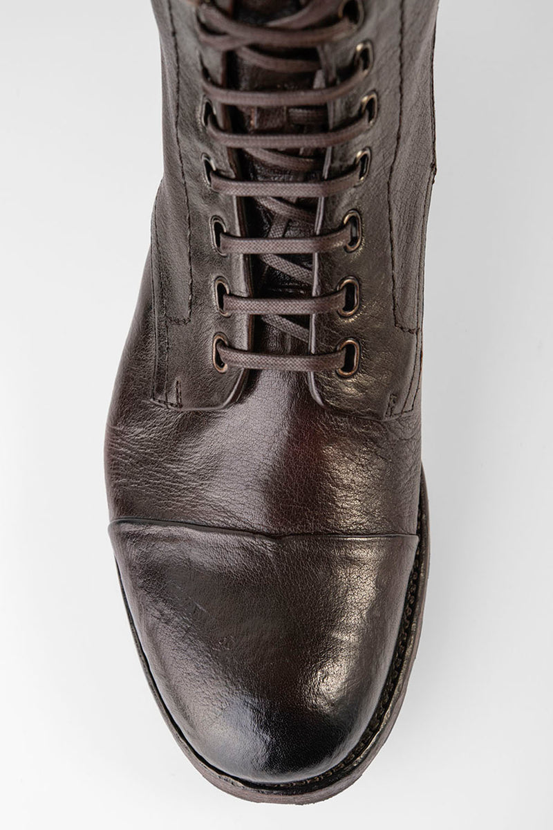 ASTON cigar-brown military boots.