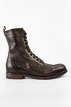 ASTON cigar-brown military boots.