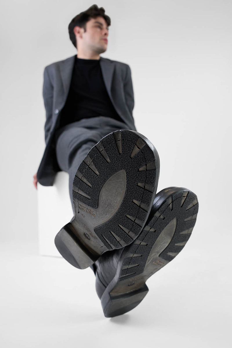 ASTON imperial-black chukka boots.