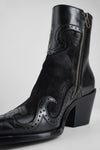 AUSTIN jade-black suede texan boots.