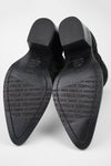 AUSTIN jade-black suede texan boots.