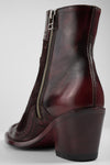 AUSTIN garnet-red suede texan boots.