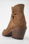 AUSTIN sunset-tan suede embellished texan boots.