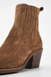 AUSTIN sunset-tan suede hidden chelsea texan boots.