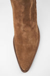 AUSTIN sunset-tan suede hidden chelsea texan boots.