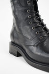 AVERY jet-black grunge military boots.