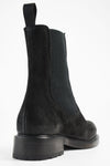 AVERY charcoal-black suede chelsea boots.