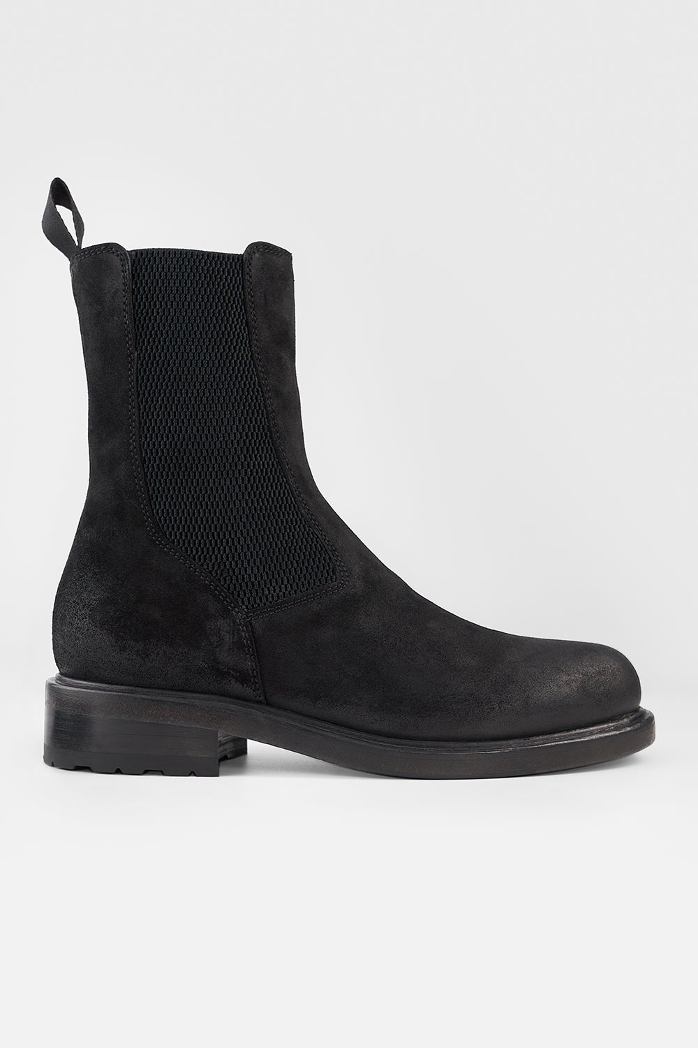 AVERY charcoal-black suede chelsea boots | untamed street | women ...