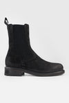 AVERY charcoal-black suede chelsea boots.