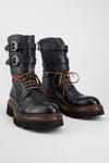 BLAKE urban-black welted buckle bikers.