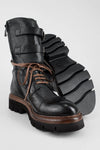 BLAKE urban-black welted buckle bikers.