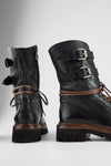 BLAKE urban-black welted buckle bikers.