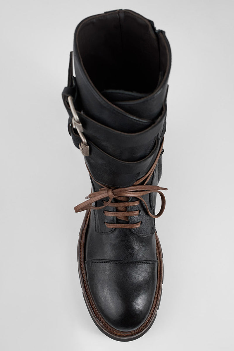 BLAKE urban-black welted buckle bikers.