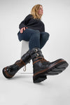 BLAKE urban-black welted buckle bikers.