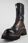 BLAKE tan & black welted zipped boots.