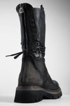 BLAKE darken-grey welted back-laced boots.
