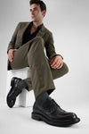 BOLTON limo-black derby shoes.