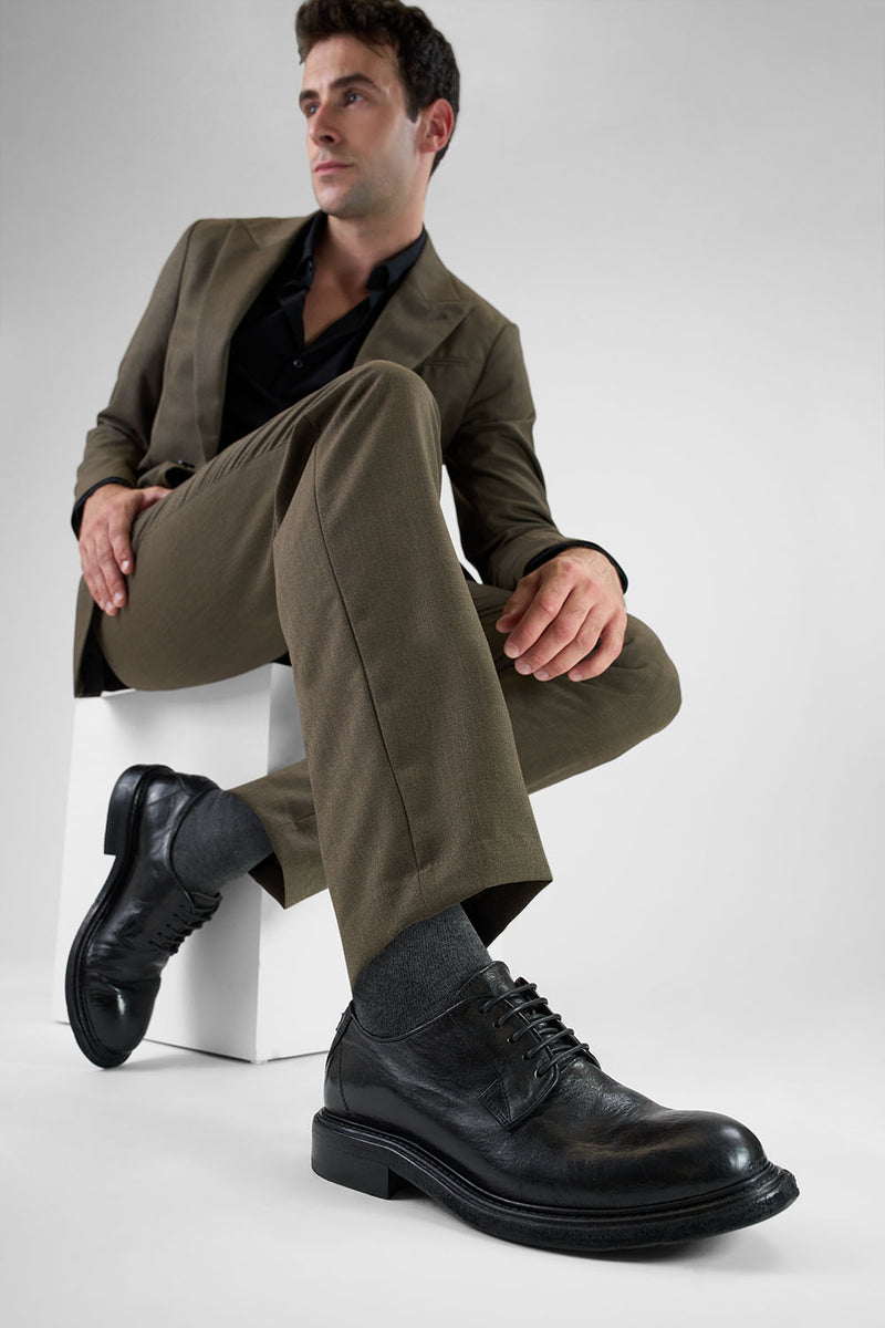 BOLTON limo-black derby shoes.
