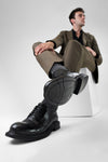 BOLTON limo-black derby shoes.