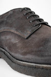 BROMPTON lava-grey suede derby shoes.