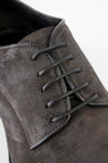 BROMPTON lava-grey suede derby shoes.