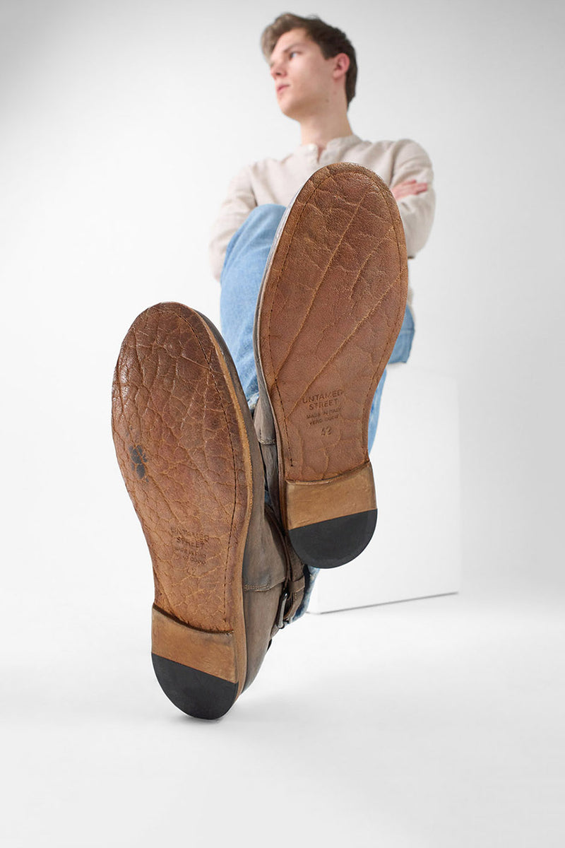 BRUCE dry-terra buckle ankle boots.