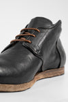 BRUCE men boots chukka black luxury buffalo leather distressed made in italy