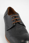 BRUCE men shoes black luxury buffalo leather distressed made in italy