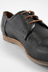 BRUCE men shoes black luxury buffalo leather distressed made in italy