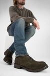 BURTON dark-forest suede ankle boots.