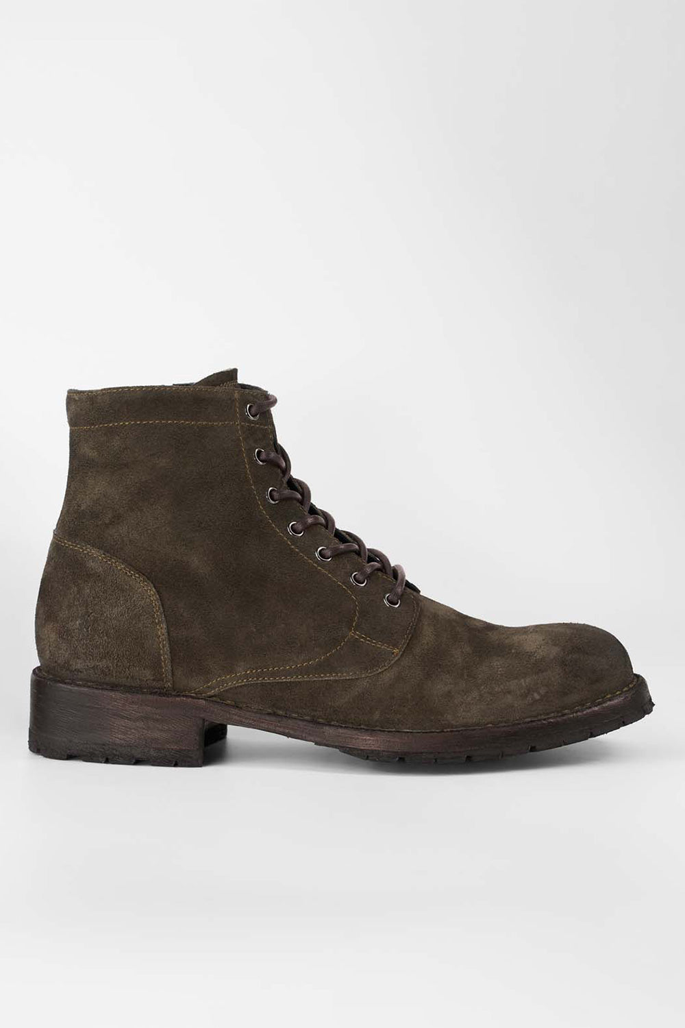 BURTON dark-forest suede ankle boots.