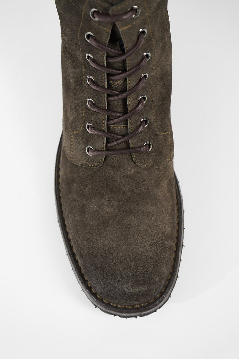 BURTON dark-forest suede ankle boots.