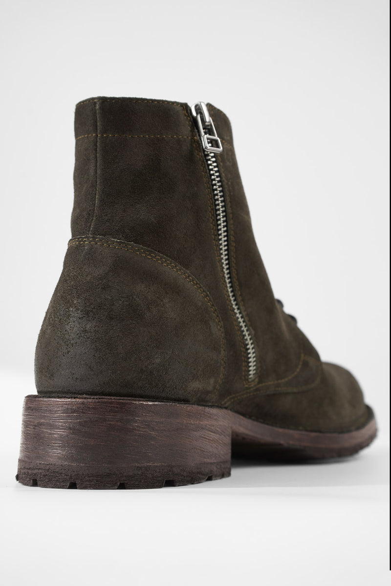 BURTON dark-forest suede ankle boots.
