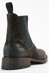 BURTON dark-brown suede chelsea boots.
