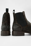 BURTON dark-brown suede chelsea boots.