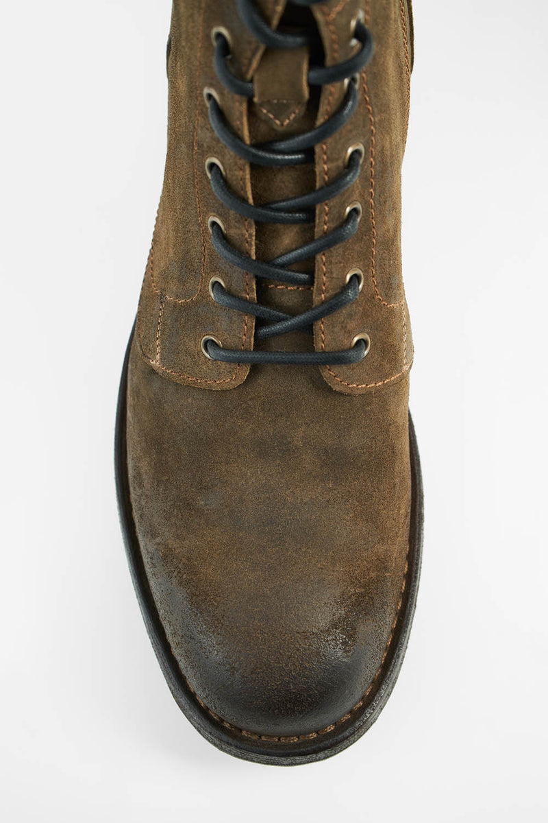 BURTON tundra-brown suede ankle boots.