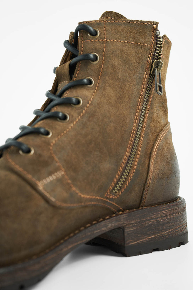 BURTON tundra-brown suede ankle boots.