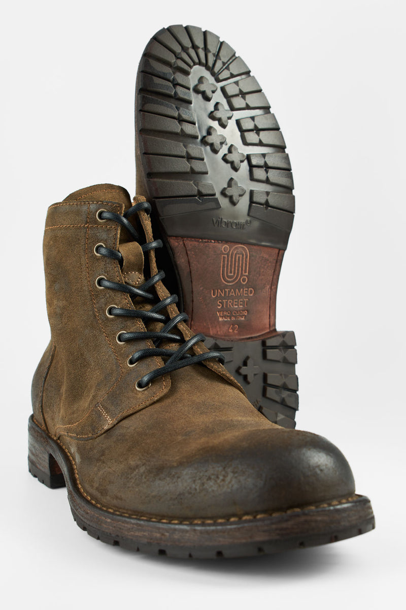 BURTON tundra-brown suede ankle boots.