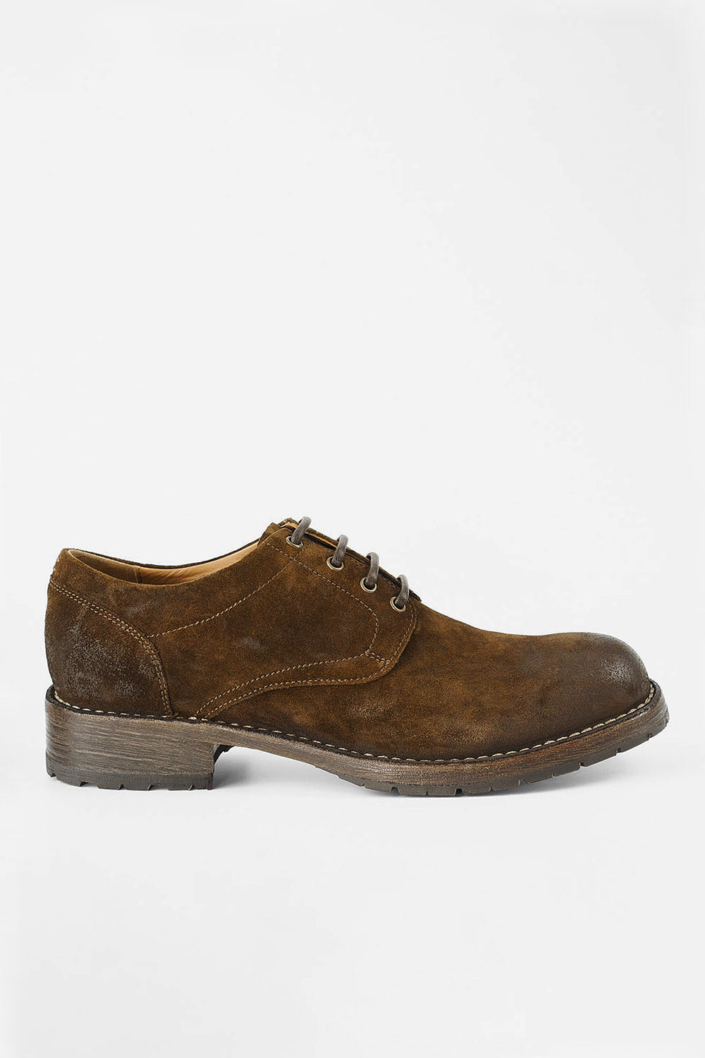 BURTON rust-brown suede derby shoes | untamed street